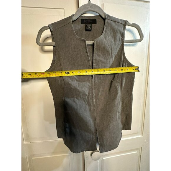 Express Women’s Stretch Full-Zip Vest – Gray Size 3/4 | Business Casual Workwear - Picture 5 of 5